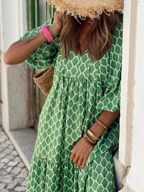 Bohemian Printed Maxi Dress - Image 2