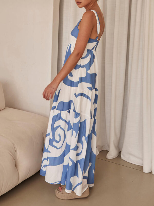 Bohemian Geometric Print Maxi Dress - Image 4