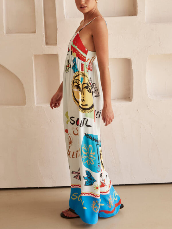 Refined Sensation Satin Unique Print Maxi Dress - Image 2