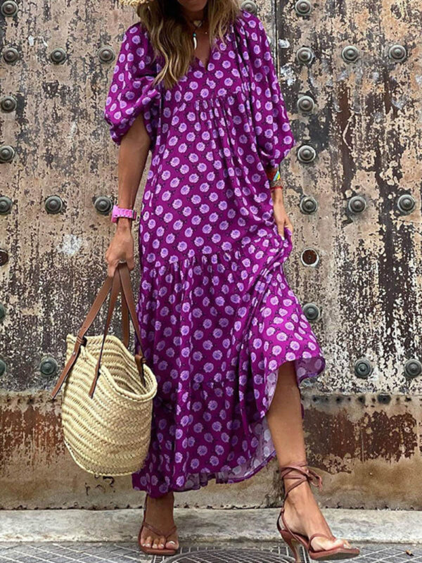 Bohemian Printed Maxi Dress - Image 7