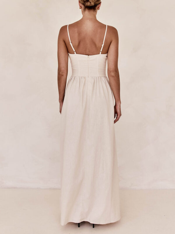 Sunset Suspender Pleated Panel Sleeveless Maxi Dress - Image 2