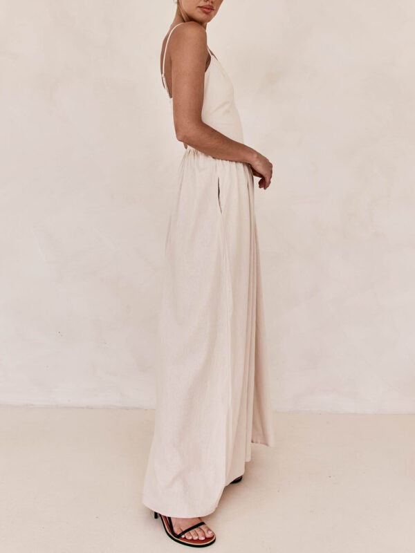 Sunset Suspender Pleated Panel Sleeveless Maxi Dress - Image 5