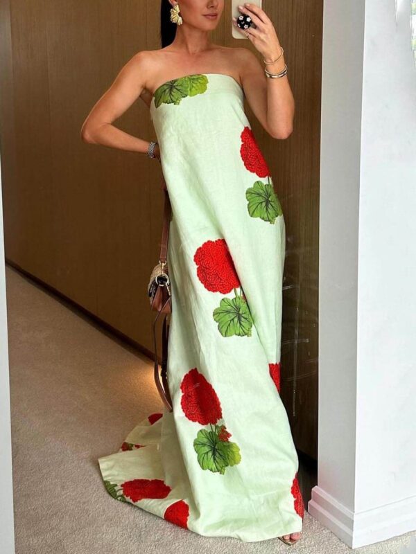 Geranium Floral Print Maxi Dress - Image 2