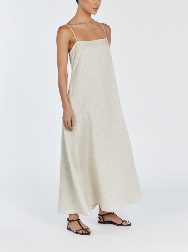 Jem Natural Linen Maxi Dress - Image 3