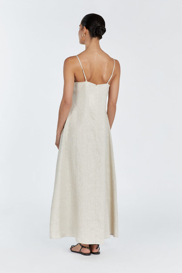 Jem Natural Linen Maxi Dress - Image 4