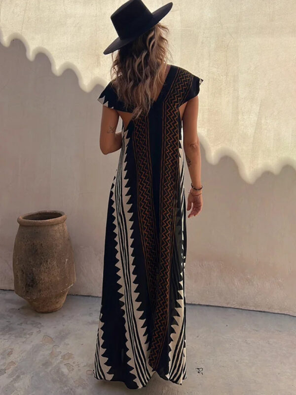 Shannon Bohemian Aztec Print Maxi Dress - Image 3