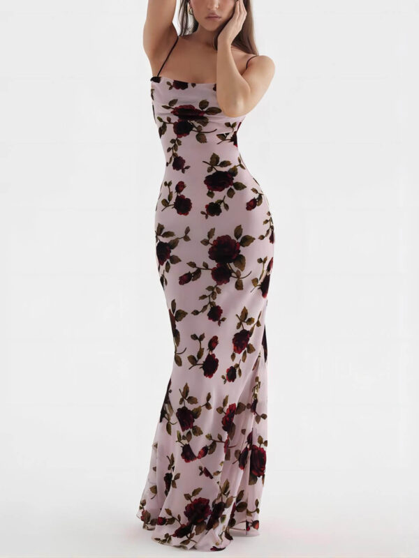 Rose Backless Maxi Dress - Image 2